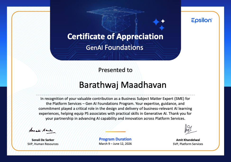 GenAI Training Certificate