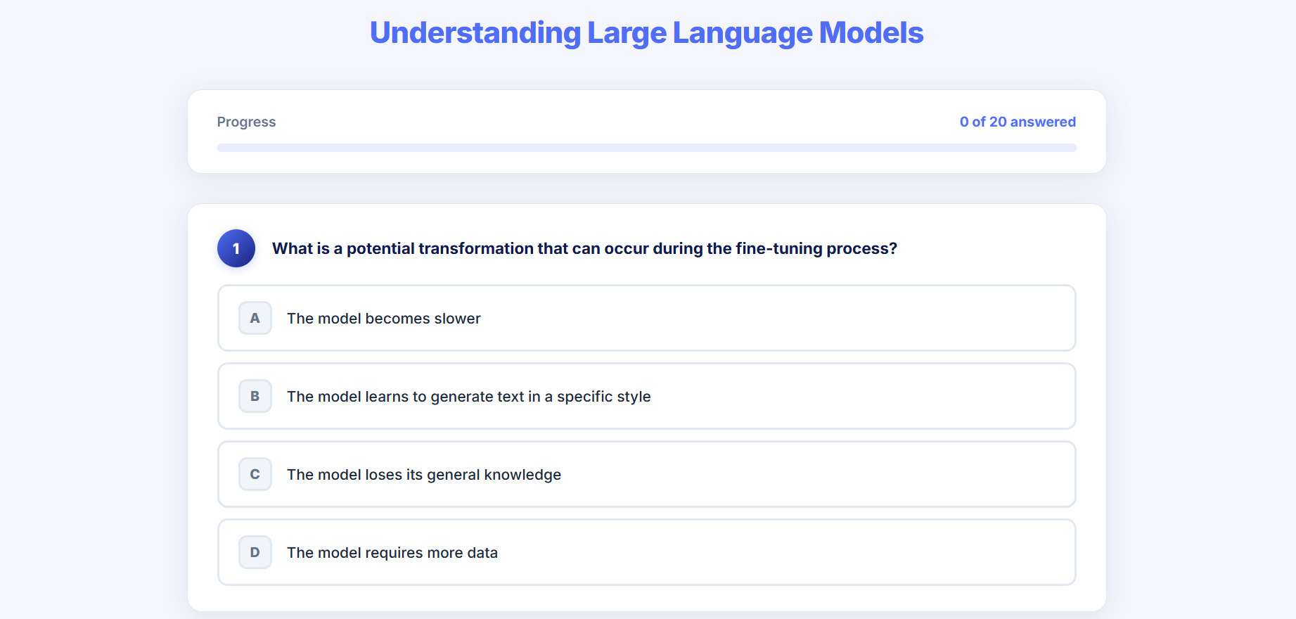 Learning Synthesis Agent automated assessment page determining learner proficiency level